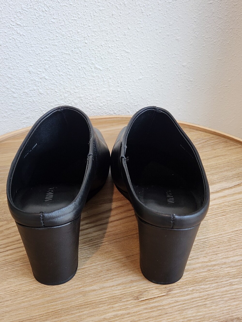 Vince Black Leather Slip-On Ankle Booties Size 6 - Picture 5 of 6